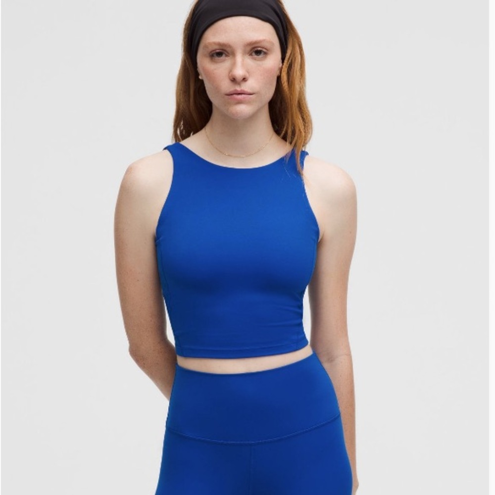 Lululemon Align high neck tank top size 8 Cobalt blue